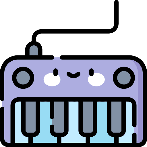 Keyboard piano music and multimedia synthesizer icon