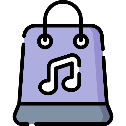Shopping bag purchase shopping bag music store icon
