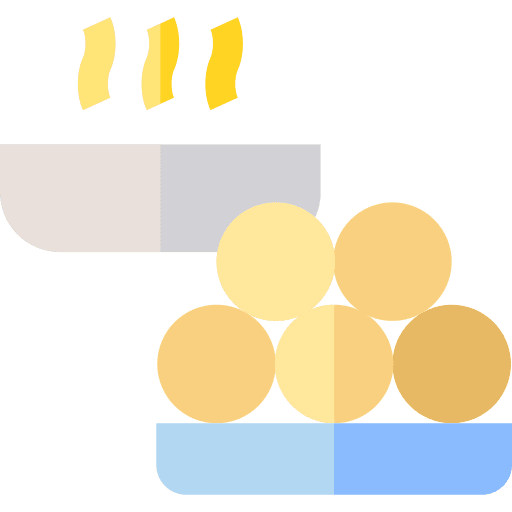 Baati hindi food and restaurant food icon Baati hindi food and restaurant food icon