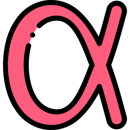 Alpha letter alpha typography icon Alpha letter alpha typography icon