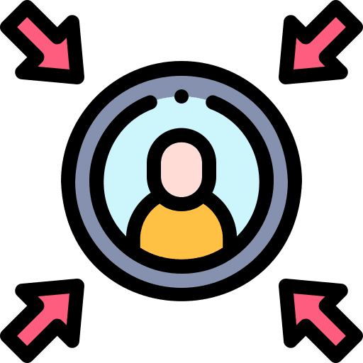 Notoriety user pointing people icon Notoriety user pointing people icon