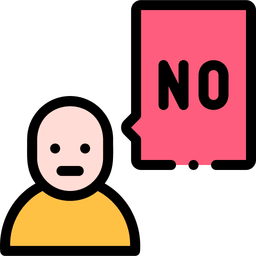 Say no user communications say no icon Say no user communications say no icon