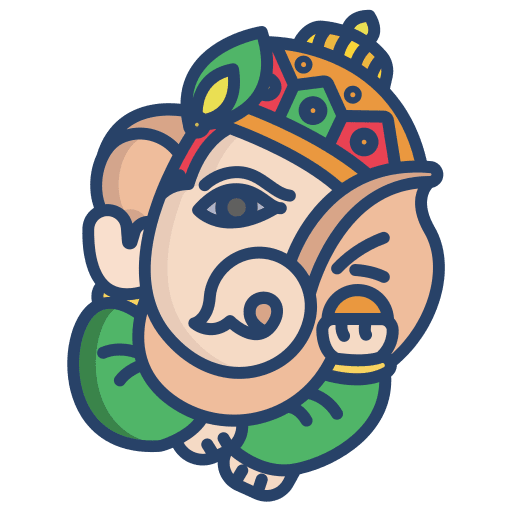 Ganesha elephant oriental divinity icon
