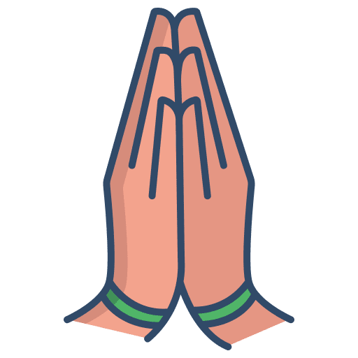 Namaste namaste wellness hands and gestures icon