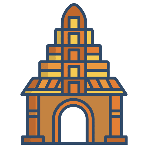 Temple india monument building icon Temple india monument building icon