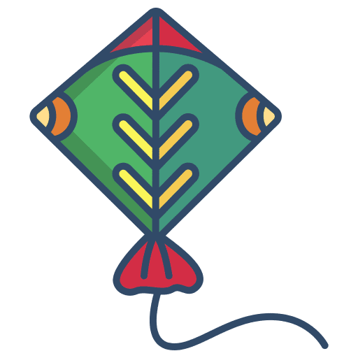 Kite leisure fun hobbies and free time icon Kite leisure fun hobbies and free time icon