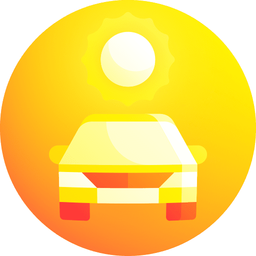 Solar car transportation sun solar car icon Solar car transportation sun solar car icon