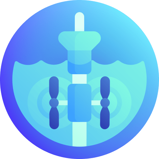 Tidal stream generator renewable energy icon Tidal stream generator renewable energy icon