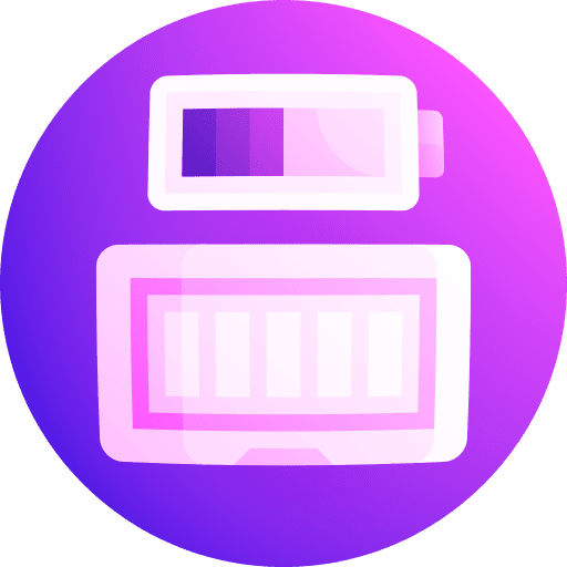 Energy electronics storage battery icon Energy electronics storage battery icon