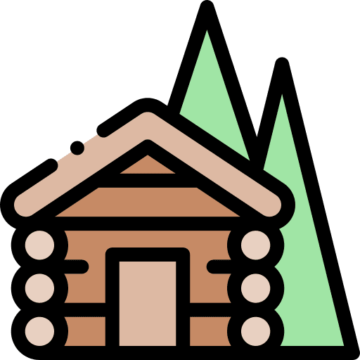 Cabin hut building shelter icon