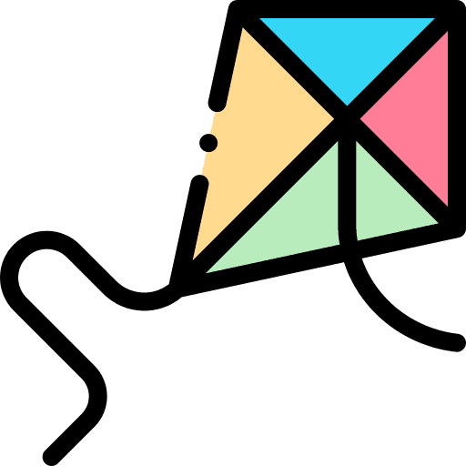 Kite summer spring fun icon Kite summer spring fun icon