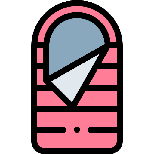 Sleeping bag case equipment holidays icon