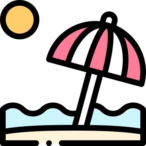 Beach sea beach sun icon Beach sea beach sun icon