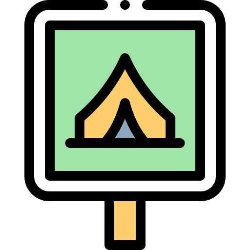 Camping zone rural signaling camp icon Camping zone rural signaling camp icon