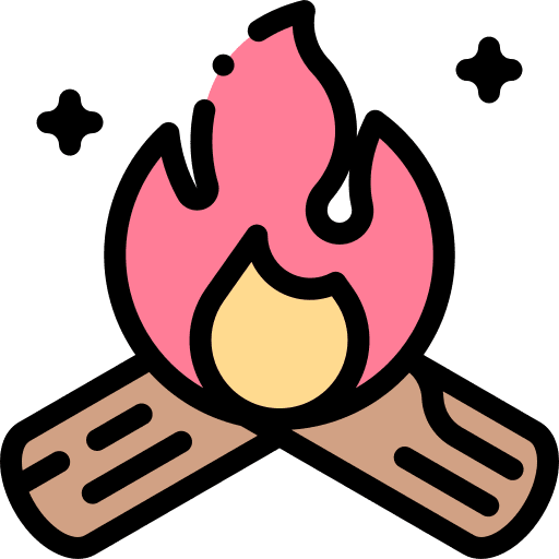 Campfire holidays wood campfire icon Campfire holidays wood campfire icon
