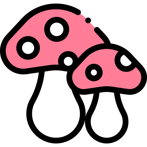 Mushroom forest organic fungus icon Mushroom forest organic fungus icon
