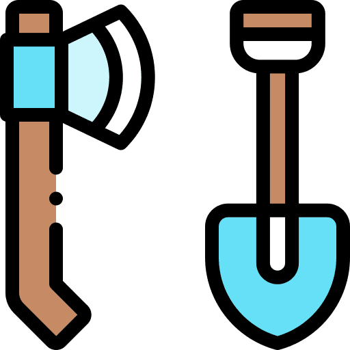 Shovel equipment tools construction and tools icon Shovel equipment tools construction and tools icon