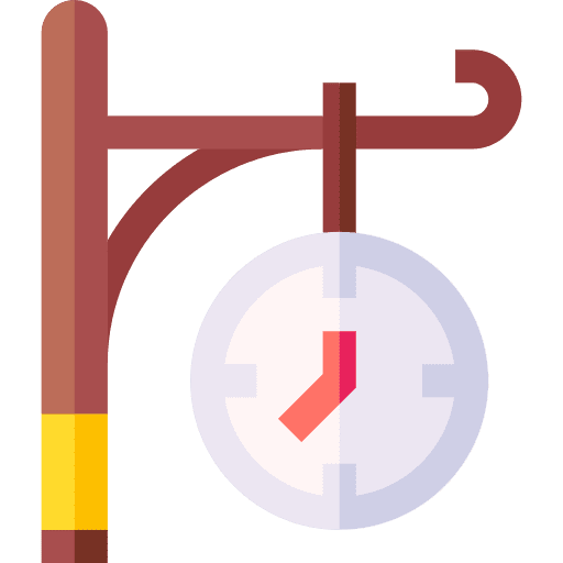 Clock train station transportation hang icon Clock train station transportation hang icon
