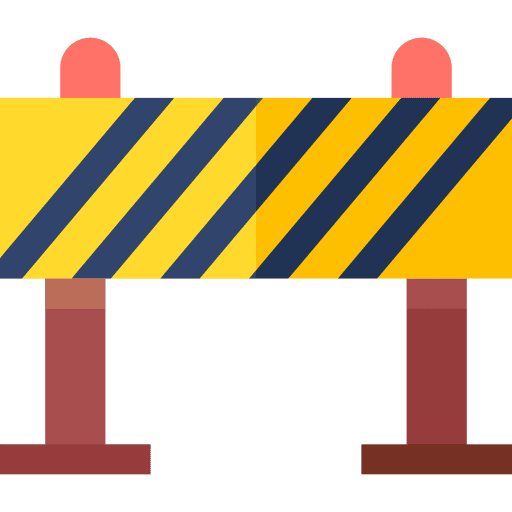 Barrier crossing barrier signaling icon Barrier crossing barrier signaling icon