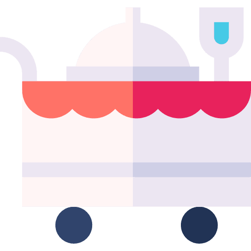 Food service food cart train amenities icon Food service food cart train amenities icon