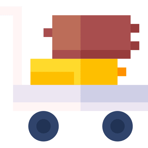 Luggage suitcase transportation trolley icon Luggage suitcase transportation trolley icon