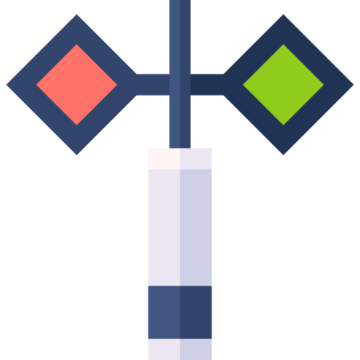 Railroad transportation signaling railway icon Railroad transportation signaling railway icon