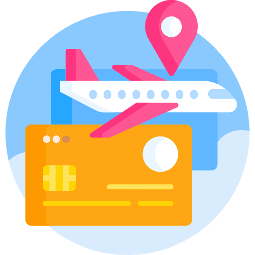 Flight airplane travel vacation icon