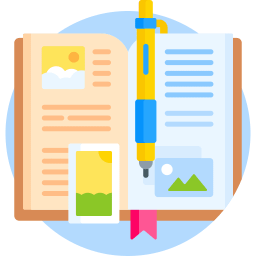 Journal diary agenda travel icon