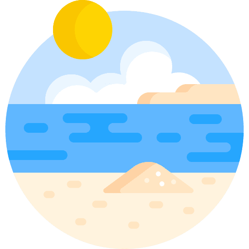 Beach sun vacation nature icon Beach sun vacation nature icon