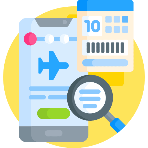 Online booking plane vacation phone icon Online booking plane vacation phone icon
