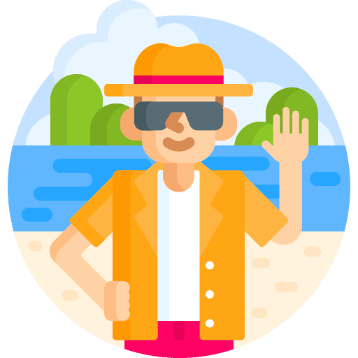 Traveler people summer beach icon Traveler people summer beach icon