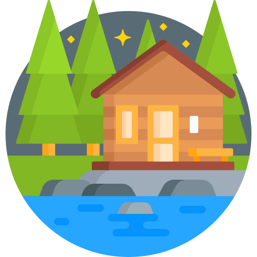 Cabin holidays cabin forest icon Cabin holidays cabin forest icon