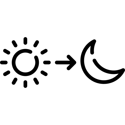 Day and night day and night hours nature icon