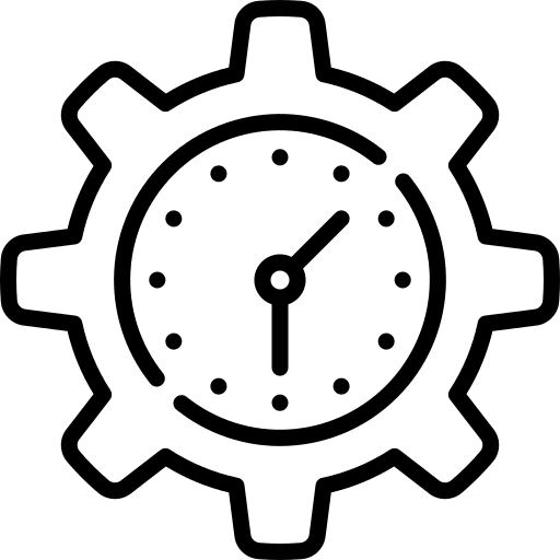 Time management clock time and date settings icon Time management clock time and date settings icon