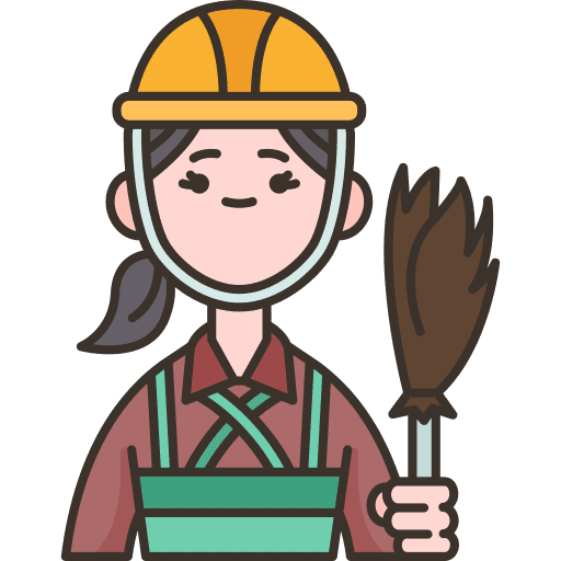 Cleaner people professions and jobs housekeeper icon