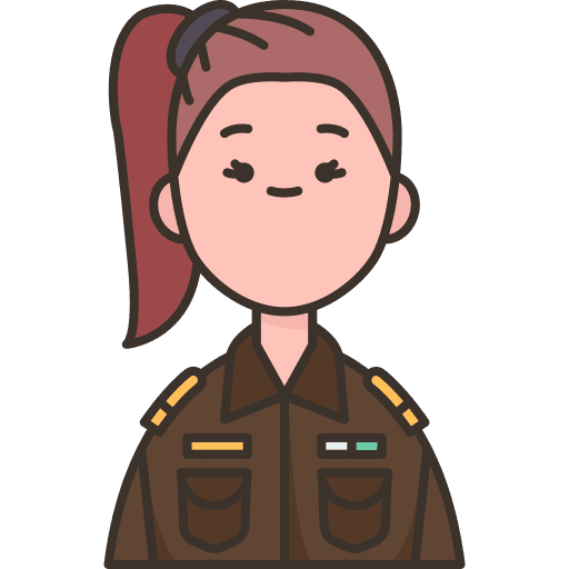 Officer caucasian guard user icon