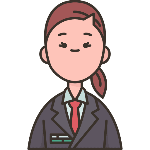 Officer manager office worker woman icon