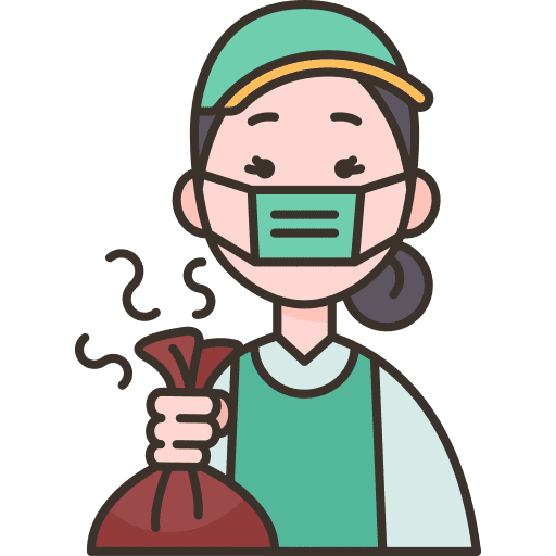 Street sweeper garbage waste professions and jobs icon