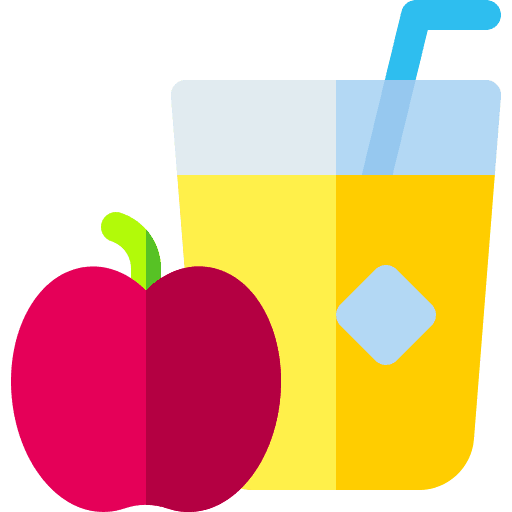 Apple juice fruit glass straw icon Apple juice fruit glass straw icon