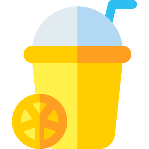 Juice fresh beverage straw icon
