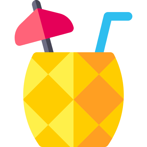 Piña colada pub glass cocktail icon Piña colada pub glass cocktail icon