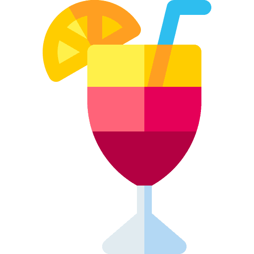 Sex on the beach pub cocktail drink icon