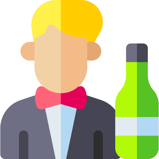 Bartender bar professions and jobs avatar icon Bartender bar professions and jobs avatar icon