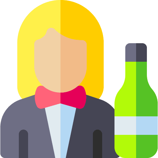 Bartender professions and jobs waitress profession icon Bartender professions and jobs waitress profession icon