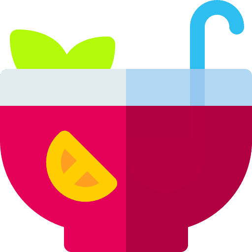 Punch alcoholic bowl ladle icon Punch alcoholic bowl ladle icon