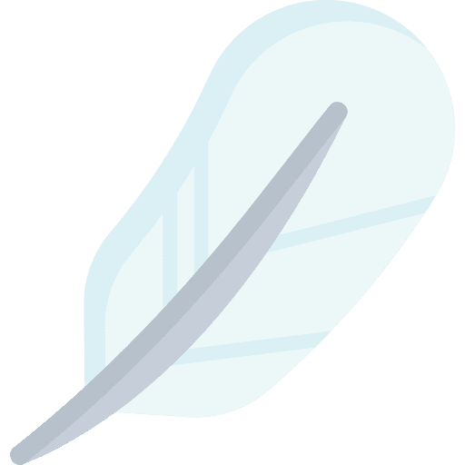 Feathers lightweight laundry shapes and symbols icon