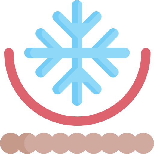 Snowproof fabric shapes and symbols snowflake weather icon
