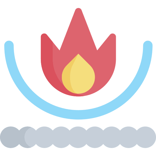 Fireproof fireproof fabric textile icon