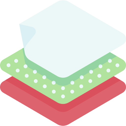 Layers overlay fashion fabric icon