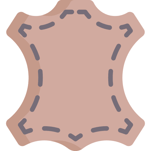 Leather shapes and symbols leather material icon